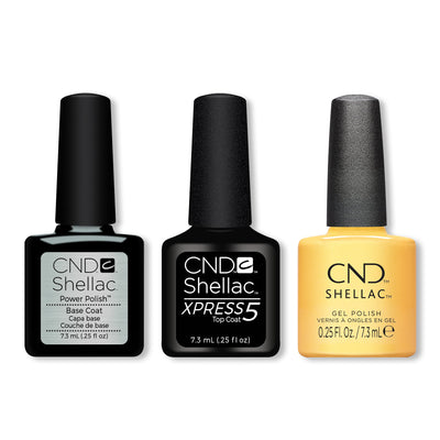 CND - Shellac Xpress5 Combo - Base, Top & Sundial It Up (0.25 oz) - Gel Polish at Beyond Polish