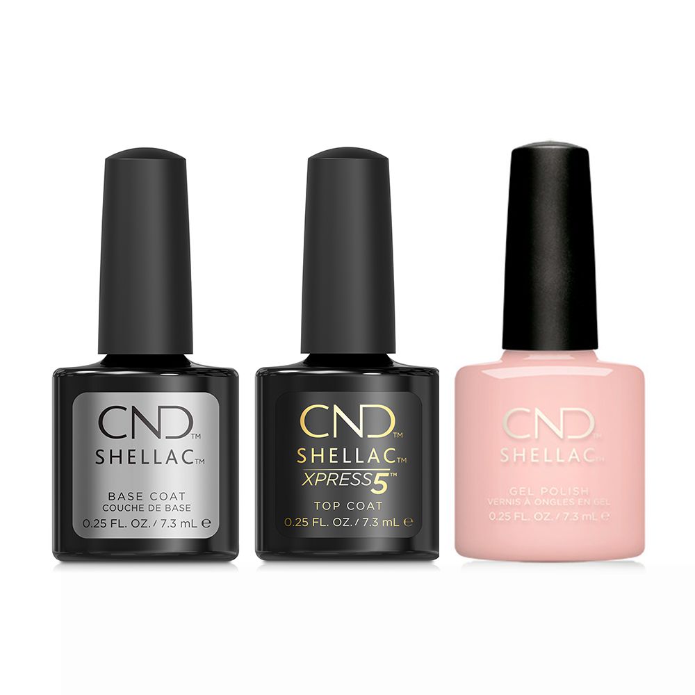 CND - Shellac Xpress5 Combo - Base, Top & Uncovered 0.25 oz - Gel Polish at Beyond Polish