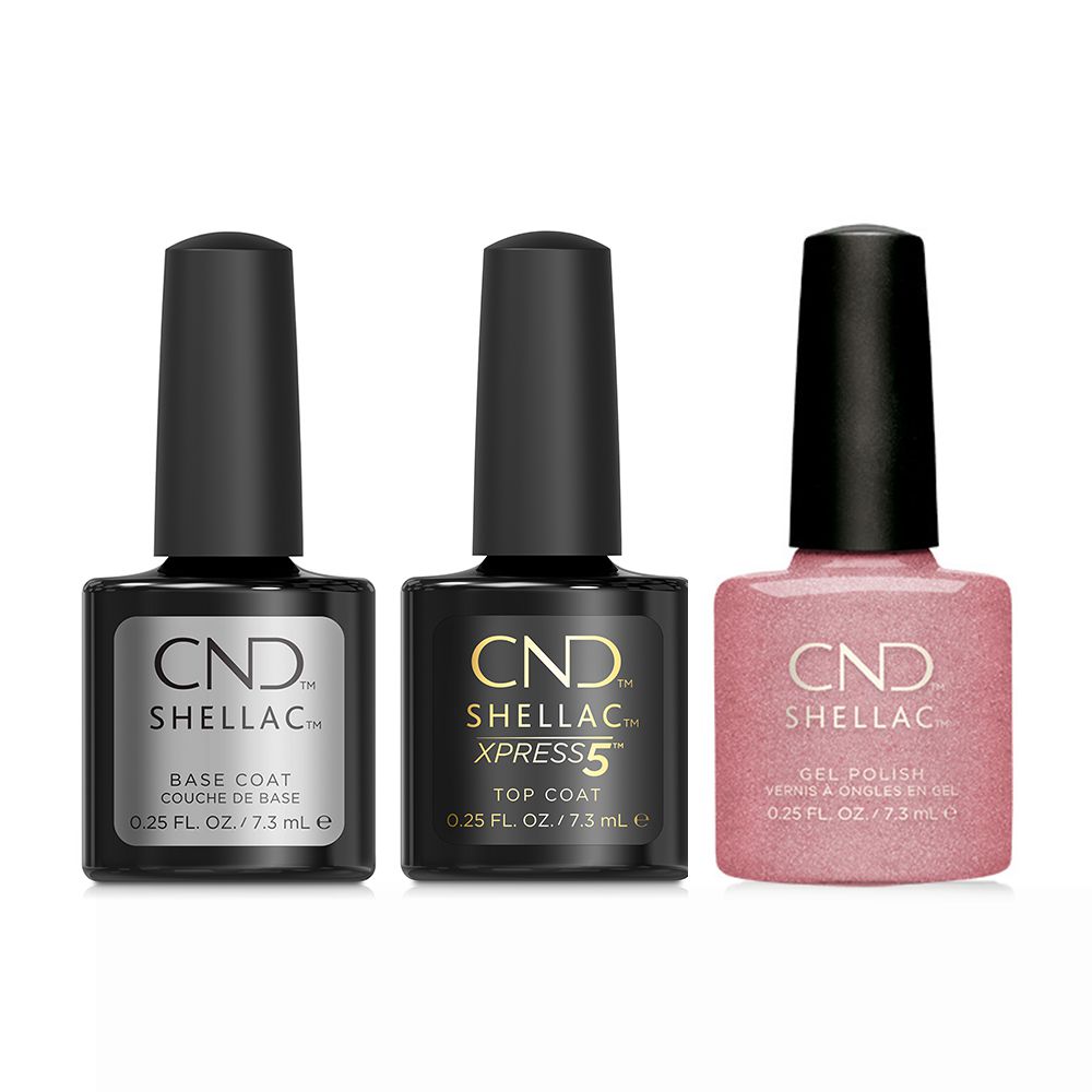 CND - Shellac Xpress5 Combo - Base, Top & Untitled Bronze (0.25 oz) - Gel Polish at Beyond Polish