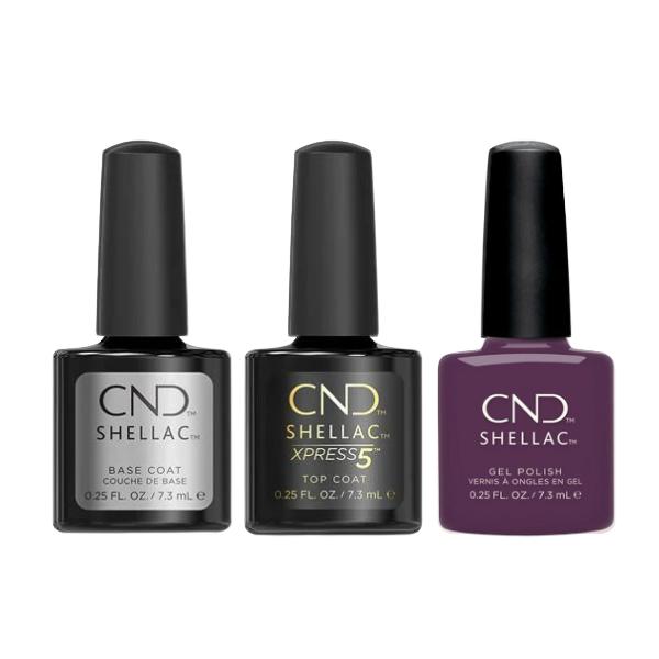 CND - Shellac Xpress5 Combo - Base, Top & Verbena Velvet - Gel Polish at Beyond Polish