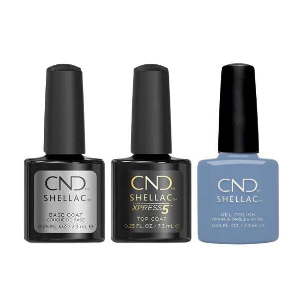 CND - Shellac Xpress5 Combo - Base, Top & Vintage Blue Jeans (0.25 oz) - Gel Polish at Beyond Polish