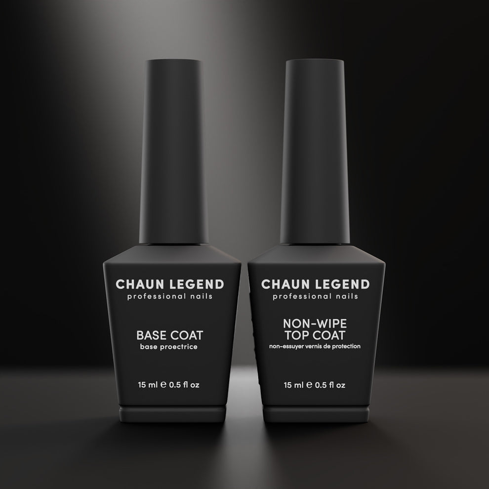 Chaun Legend - Base Coat + Non-Wipe Top Coat Gel Duo - Top & Base Coats at Beyond Polish