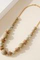 Chunky Wood Stone Bead Necklace - Necklaces at Beyond Polish