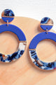 Cobalt Resin Drop Earrings - Earrings at Beyond Polish
