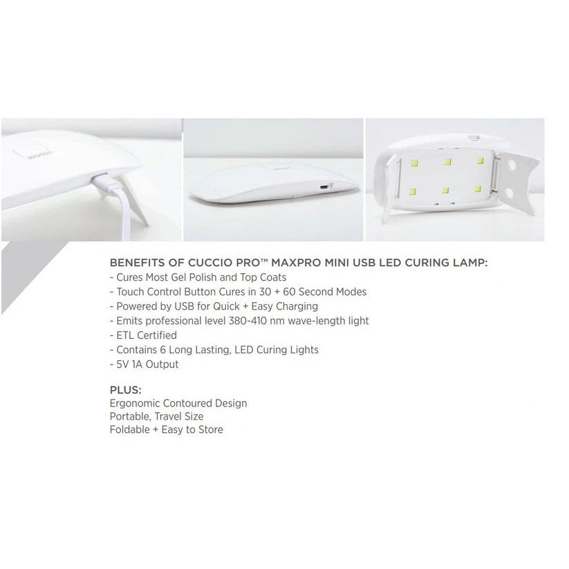 Cuccio - Maxpro Mini Usb Led Lamp - Manicure & Pedicure Tools at Beyond Polish