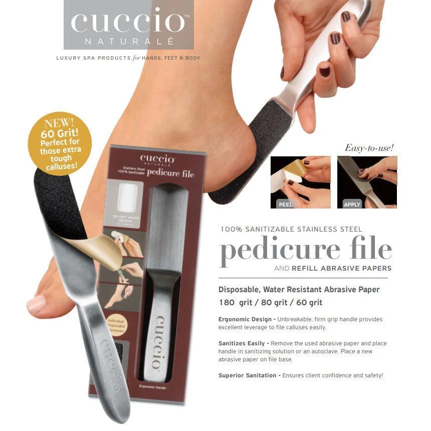 Cuccio - Stainless Steel Pedicure Exfoliating Refill Papers 80 grit (medium) - Manicure & Pedicure Tools at Beyond Polish