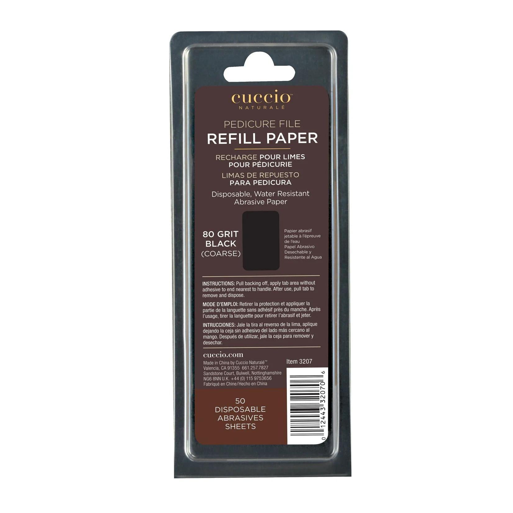 Cuccio - Stainless Steel Pedicure Exfoliating Refill Papers 80 grit (medium) - Manicure & Pedicure Tools at Beyond Polish