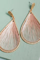 Cyrene Rose Gold Thread Earrings - Earrings at Beyond Polish
