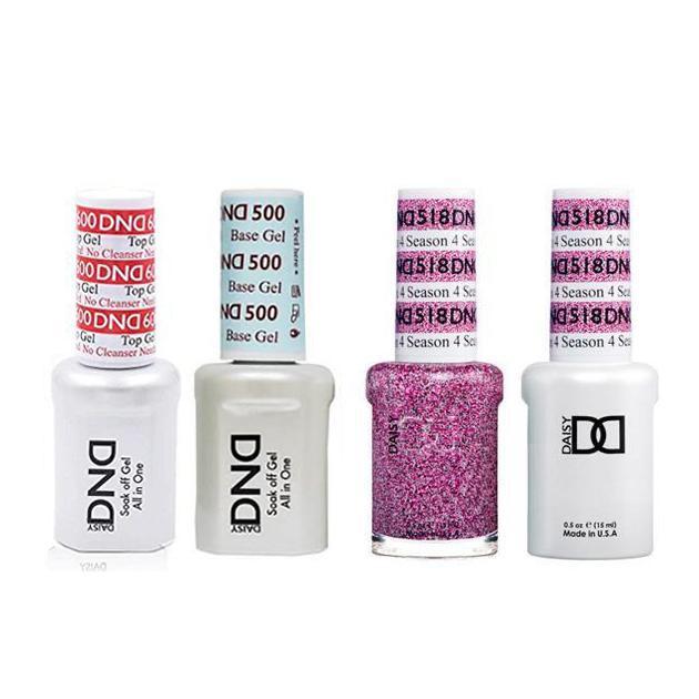 DND - #500#600 Base, Top, Gel & Lacquer Combo - 4 Season - #518 - Gel & Lacquer Polish at Beyond Polish