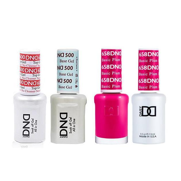 DND - #500#600 Base, Top, Gel & Lacquer Combo - Basic Plum - #658 - Gel & Lacquer Polish at Beyond Polish