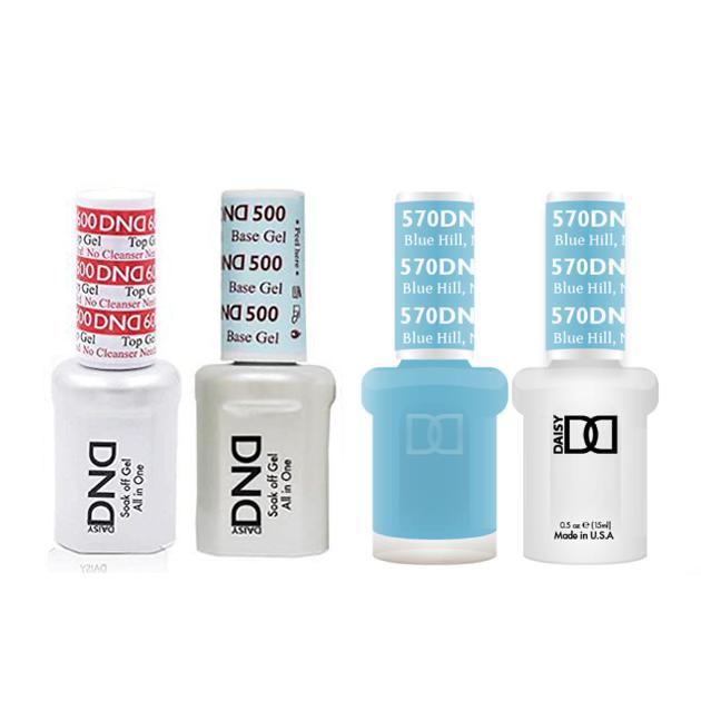 DND - #500#600 Base, Top, Gel & Lacquer Combo - Blue Hill - #570 - Gel & Lacquer Polish at Beyond Polish
