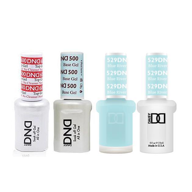 DND - #500#600 Base, Top, Gel & Lacquer Combo - Blue River OR - #529 - Gel & Lacquer Polish at Beyond Polish