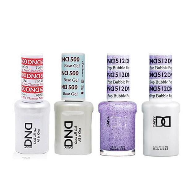 DND - #500#600 Base, Top, Gel & Lacquer Combo - Bubble Pop - #512 - Gel & Lacquer Polish at Beyond Polish