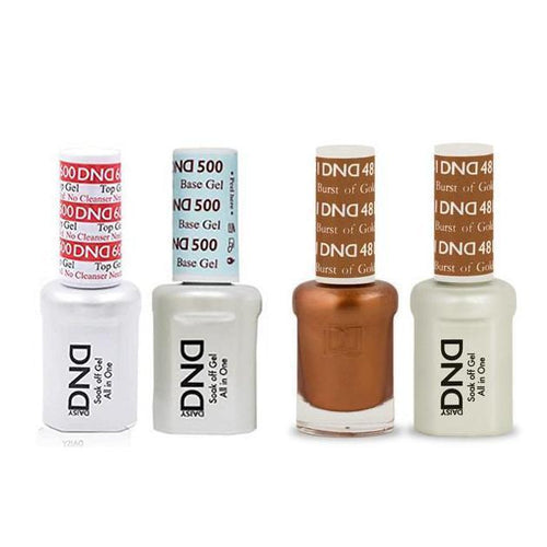 DND - #500#600 Base, Top, Gel & Lacquer Combo - Burst of Gold - #481