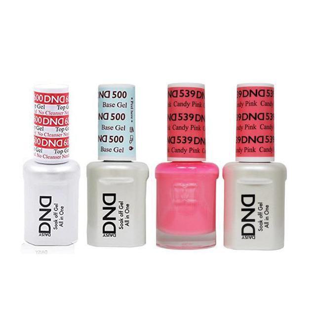 DND - #500#600 Base, Top, Gel & Lacquer Combo - Candy Pink - #539 - Gel & Lacquer Polish at Beyond Polish