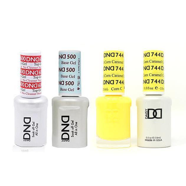 DND - #500#600 Base, Top, Gel & Lacquer Combo - Caramel Corn - #744 - Gel & Lacquer Polish at Beyond Polish