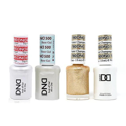 DND - #500#600 Base, Top, Gel & Lacquer Combo - Champagne Winter - #780