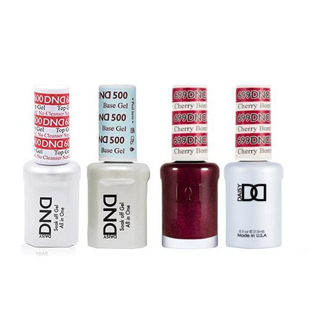 DND - #500#600 Base, Top, Gel & Lacquer Combo - Cherry Bomb - #699 - Gel & Lacquer Polish at Beyond Polish