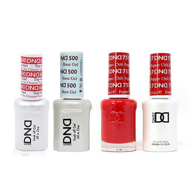 DND - #500#600 Base, Top, Gel & Lacquer Combo - Chili Pepper - #757 - Gel & Lacquer Polish at Beyond Polish