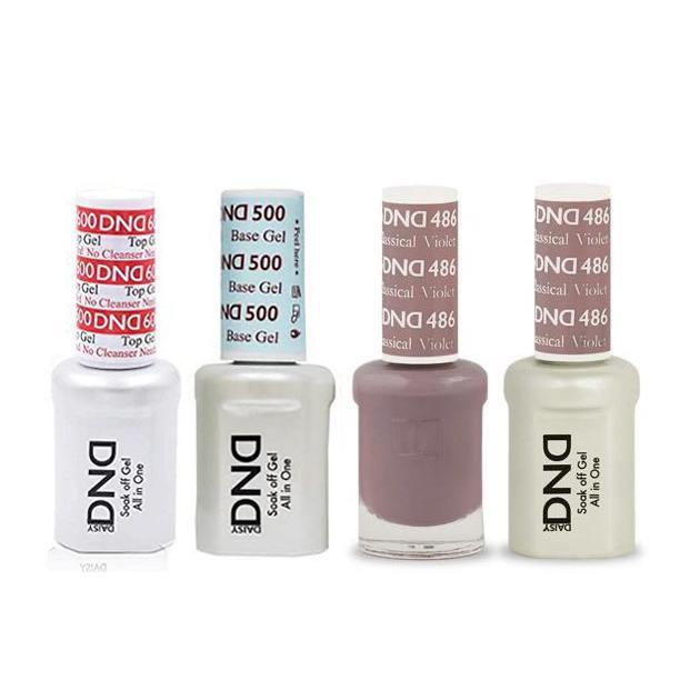 DND - #500#600 Base, Top, Gel & Lacquer Combo - Classical Violet - #486 - Gel & Lacquer Polish at Beyond Polish