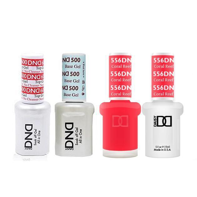 DND - #500#600 Base, Top, Gel & Lacquer Combo - Coral Reef - #556 - Gel & Lacquer Polish at Beyond Polish