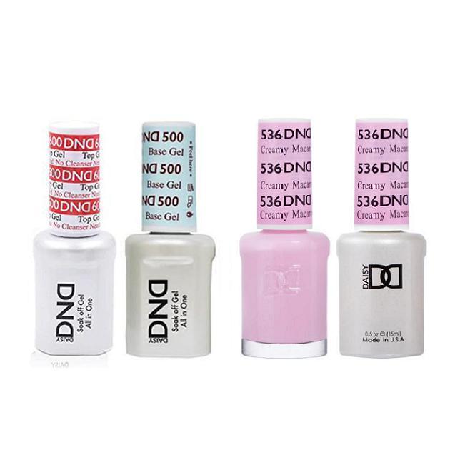 DND - #500#600 Base, Top, Gel & Lacquer Combo - Creamy Macaroon - #536 - Gel & Lacquer Polish at Beyond Polish