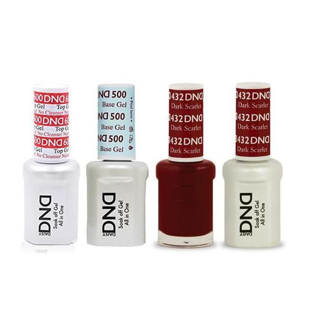 DND - #500#600 Base, Top, Gel & Lacquer Combo - Dark Scarlet - #432 - Gel & Lacquer Polish at Beyond Polish