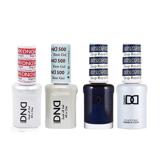 DND - #500#600 Base, Top, Gel & Lacquer Combo - Deep Royal Blue - #692 - Gel & Lacquer Polish at Beyond Polish