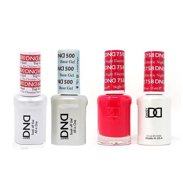 DND - #500#600 Base, Top, Gel & Lacquer Combo - Electric Night - #758 - Gel & Lacquer Polish at Beyond Polish