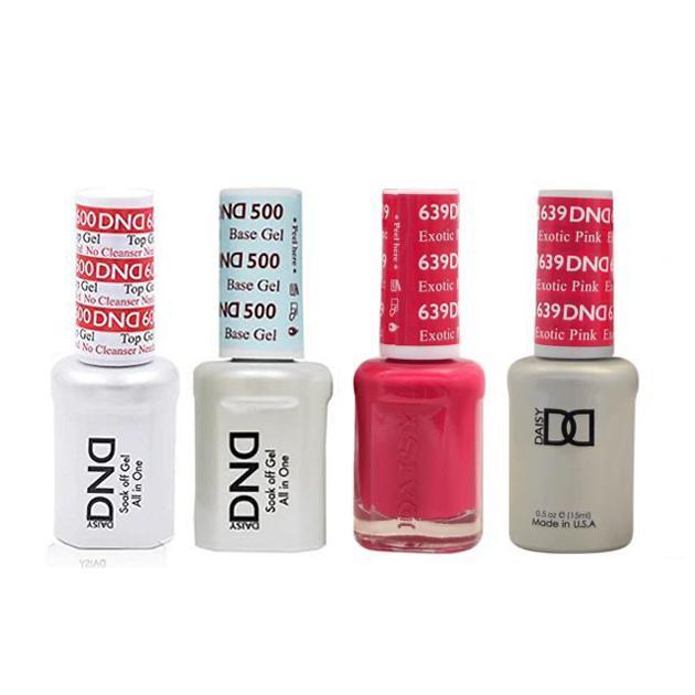 DND - #500#600 Base, Top, Gel & Lacquer Combo - Exotic Pink - #639 - Gel & Lacquer Polish at Beyond Polish