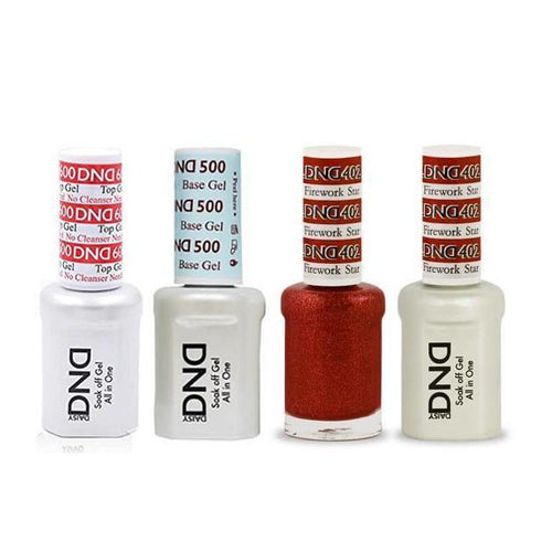 DND - #500#600 Base, Top, Gel & Lacquer Combo - Firework Star - #402