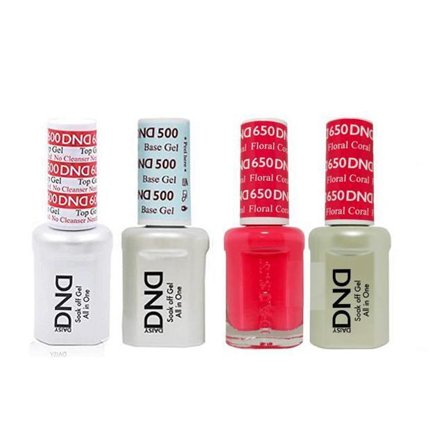 DND - #500#600 Base, Top, Gel & Lacquer Combo - Floral Coral - #650 - Gel & Lacquer Polish at Beyond Polish