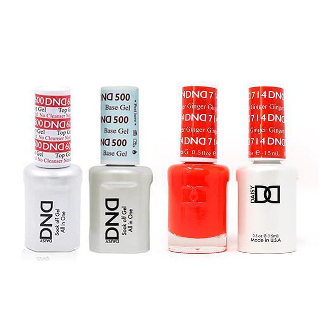 DND - #500#600 Base, Top, Gel & Lacquer Combo - Ginger - #714 - Gel & Lacquer Polish at Beyond Polish