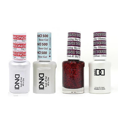 DND - #500#600 Base, Top, Gel & Lacquer Combo - Glistening Sky - #769