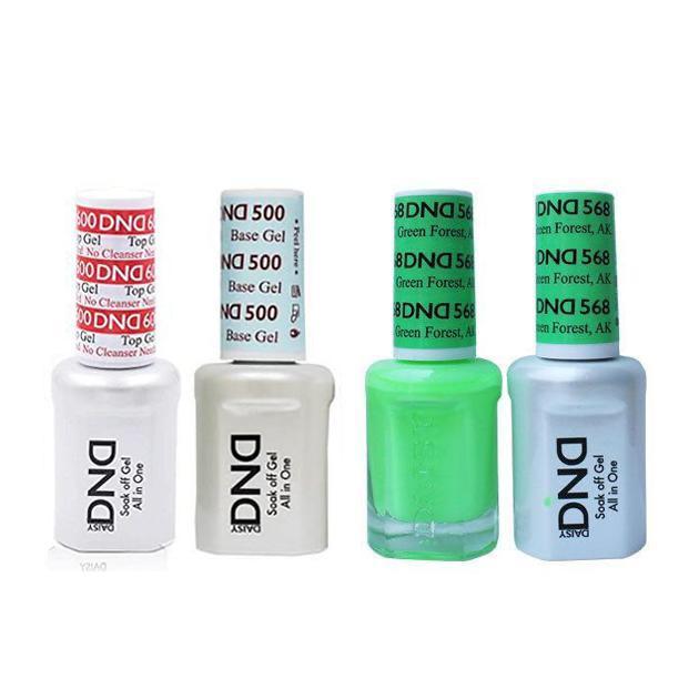 DND - #500#600 Base, Top, Gel & Lacquer Combo - Green Forest AK - #568 - Gel & Lacquer Polish at Beyond Polish