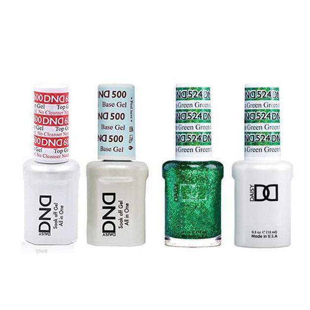 DND - #500#600 Base, Top, Gel & Lacquer Combo - Green to Green - #524 - Gel & Lacquer Polish at Beyond Polish