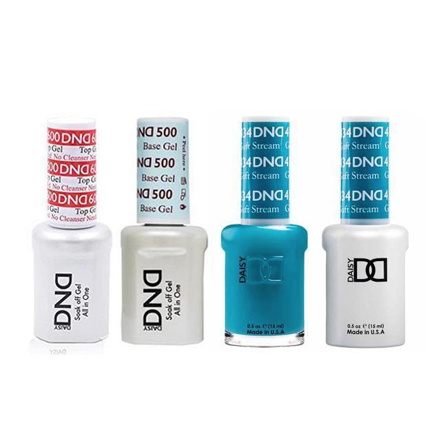 DND - #500#600 Base, Top, Gel & Lacquer Combo - Gulf Stream - #434 - Gel & Lacquer Polish at Beyond Polish
