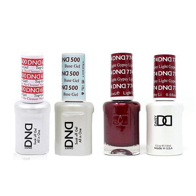 DND - #500#600 Base, Top, Gel & Lacquer Combo - Gypsy Light - #774 - Gel & Lacquer Polish at Beyond Polish