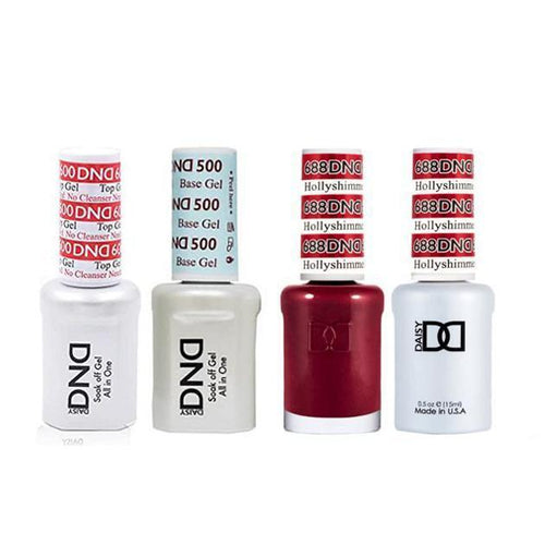 DND - #500#600 Base, Top, Gel & Lacquer Combo - Hollyshimmer - #688