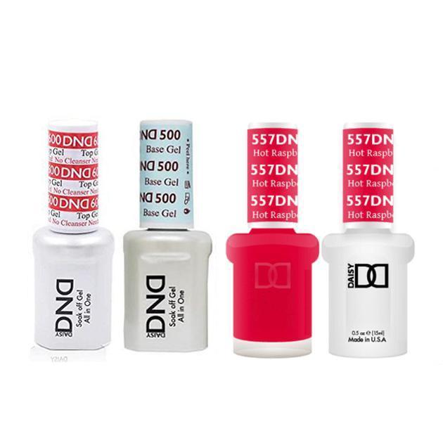 DND - #500#600 Base, Top, Gel & Lacquer Combo - Hot Raspberry - #557 - Gel & Lacquer Polish at Beyond Polish