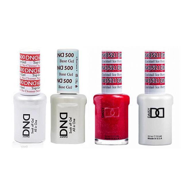 DND - #500#600 Base, Top, Gel & Lacquer Combo - Ice Berry Cocktail - #521 - Gel & Lacquer Polish at Beyond Polish