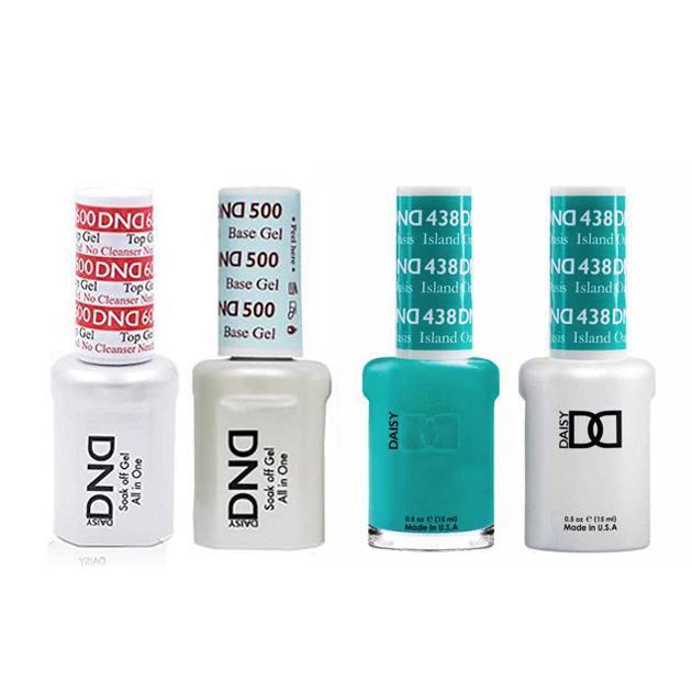 DND - #500#600 Base, Top, Gel & Lacquer Combo - Island Oasis - #438 - Gel & Lacquer Polish at Beyond Polish