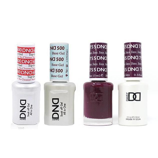 DND - #500#600 Base, Top, Gel & Lacquer Combo - Jinx - #755 - Gel & Lacquer Polish at Beyond Polish