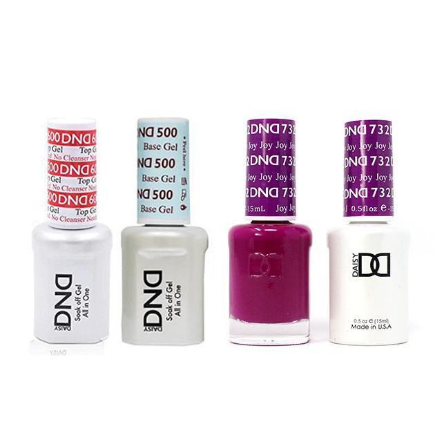 DND - #500#600 Base, Top, Gel & Lacquer Combo - Joy - #732 - Gel & Lacquer Polish at Beyond Polish