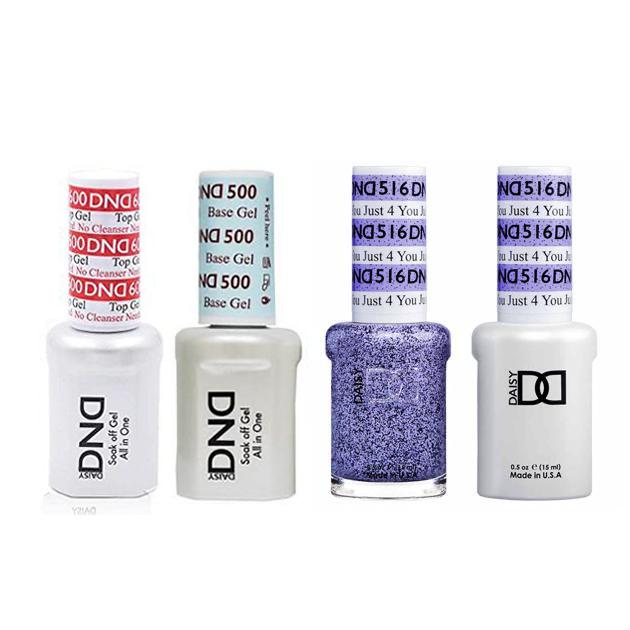 DND - #500#600 Base, Top, Gel & Lacquer Combo - Just 4 You - #516 - Gel & Lacquer Polish at Beyond Polish