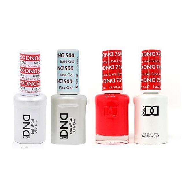 DND - #500#600 Base, Top, Gel & Lacquer Combo - Lava - #759 - Gel & Lacquer Polish at Beyond Polish