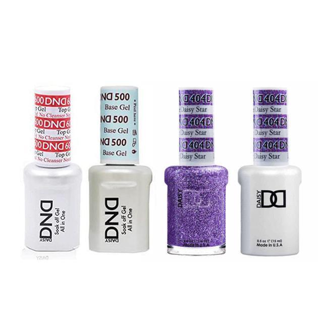 DND - #500#600 Base, Top, Gel & Lacquer Combo - Lavendar Daisy Star - #404 - Gel & Lacquer Polish at Beyond Polish
