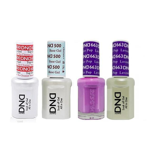 DND - #500#600 Base, Top, Gel & Lacquer Combo - Lavender Pop - #663 - Gel & Lacquer Polish at Beyond Polish
