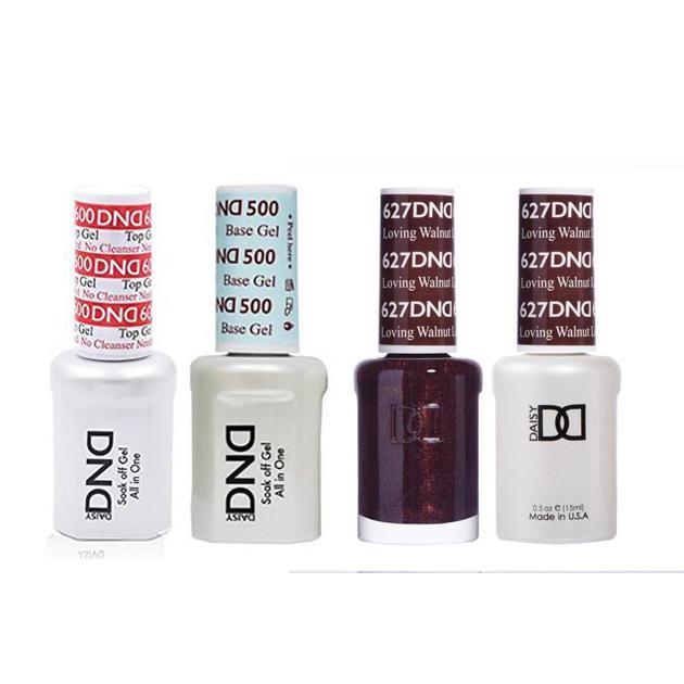 DND - #500#600 Base, Top, Gel & Lacquer Combo - Loving Walnut - #627 - Gel & Lacquer Polish at Beyond Polish
