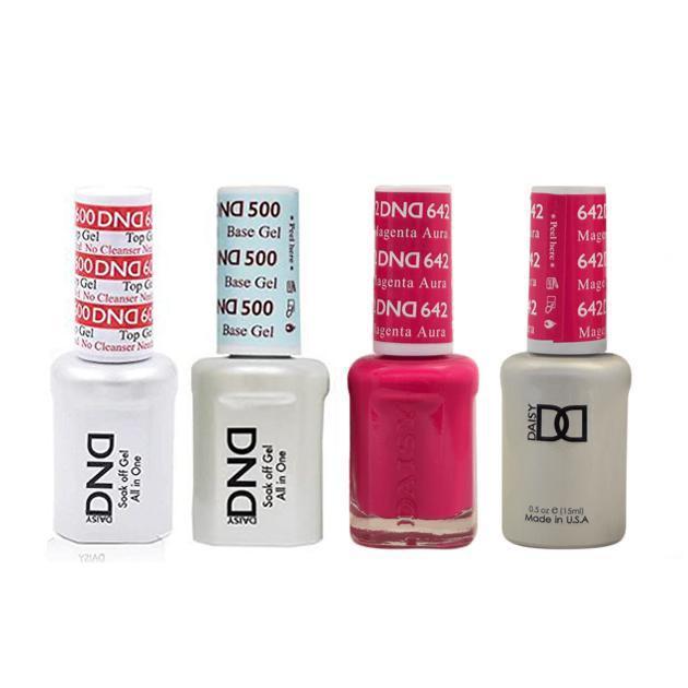 DND - #500#600 Base, Top, Gel & Lacquer Combo - Magenta Aure - #642 - Gel & Lacquer Polish at Beyond Polish